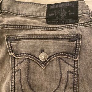 Grey True Religions Men Jeans